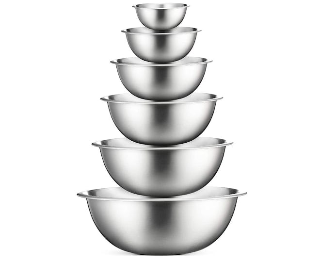 FineDine Stainless Steel Mixing Bowls (6-Pack)