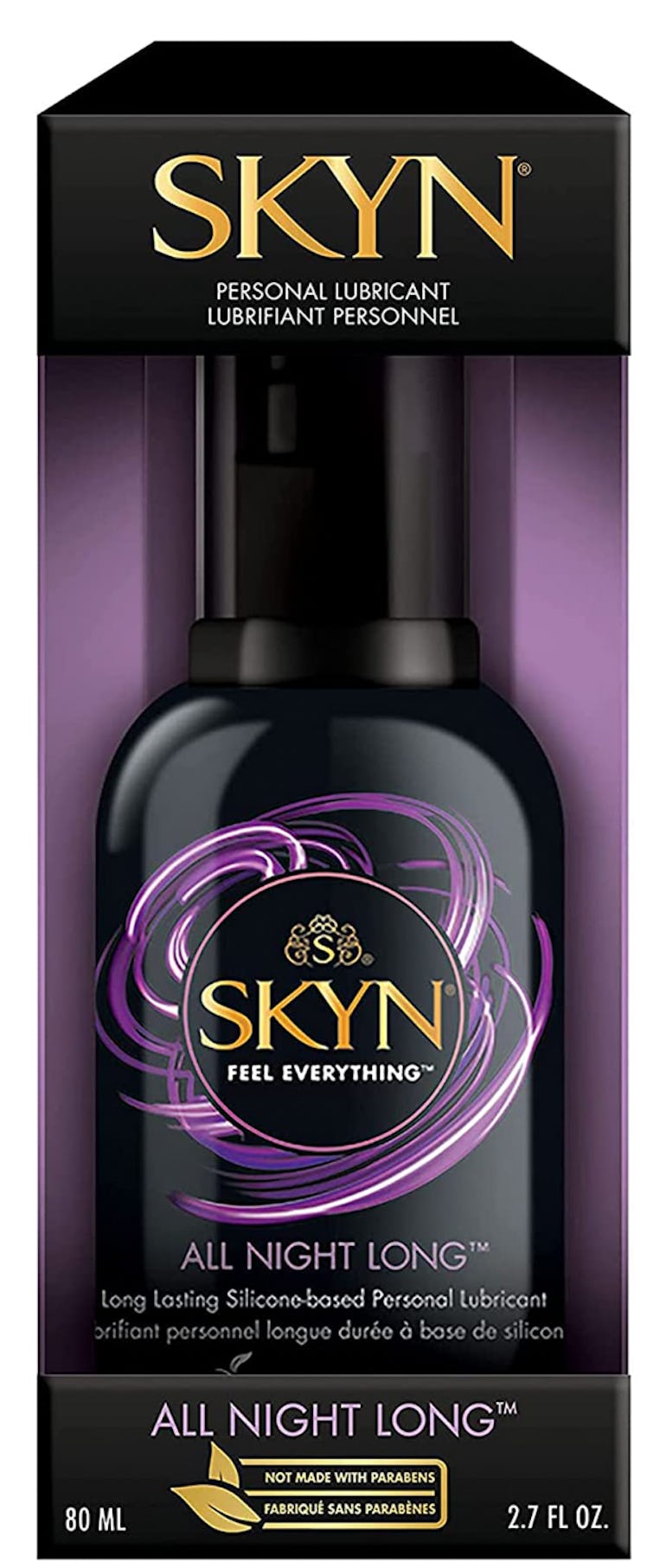 SKYN All Night Long Premium Silicone-Based Lubricant, 2.7 Ounce