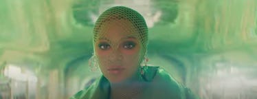 beyonce in green mesh