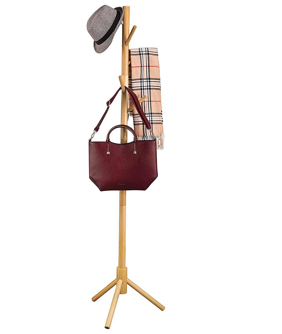 ZOBER Wooden Tree Coat Rack