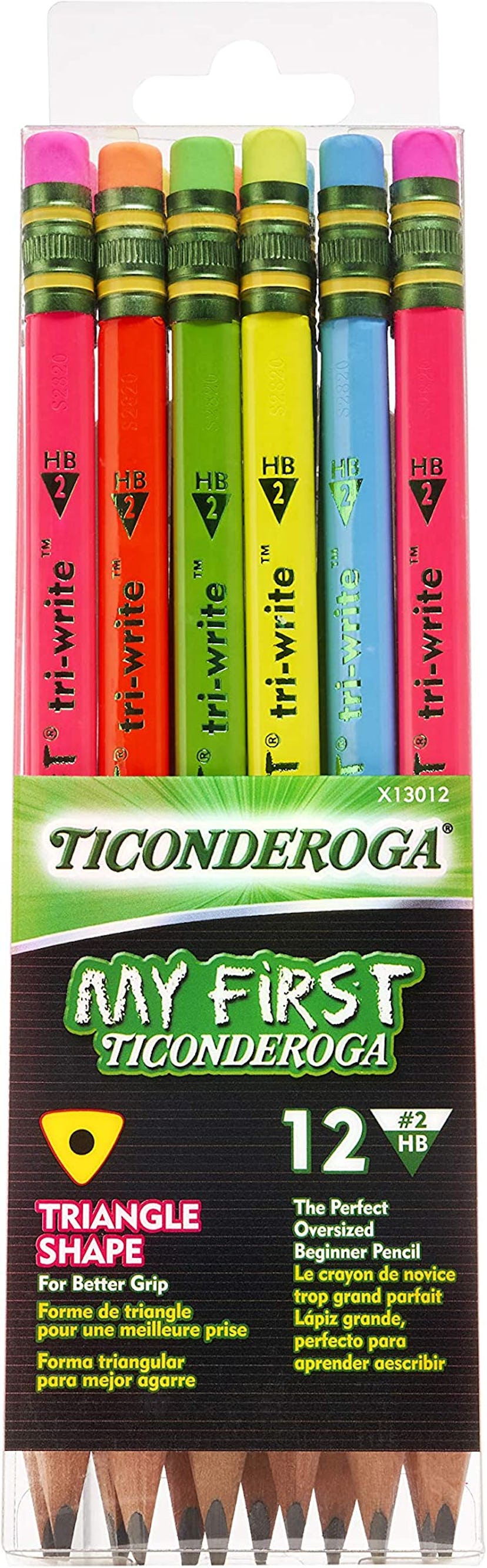Ticonderoga My First Tri-Write Neon Pencils
