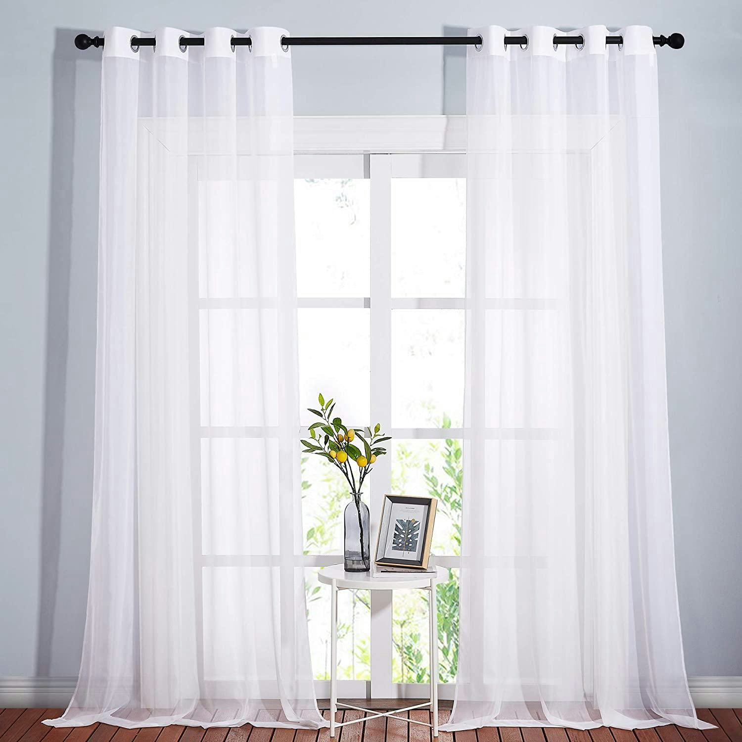 NICETOWN Sheer Window Curtains (2 Panels)