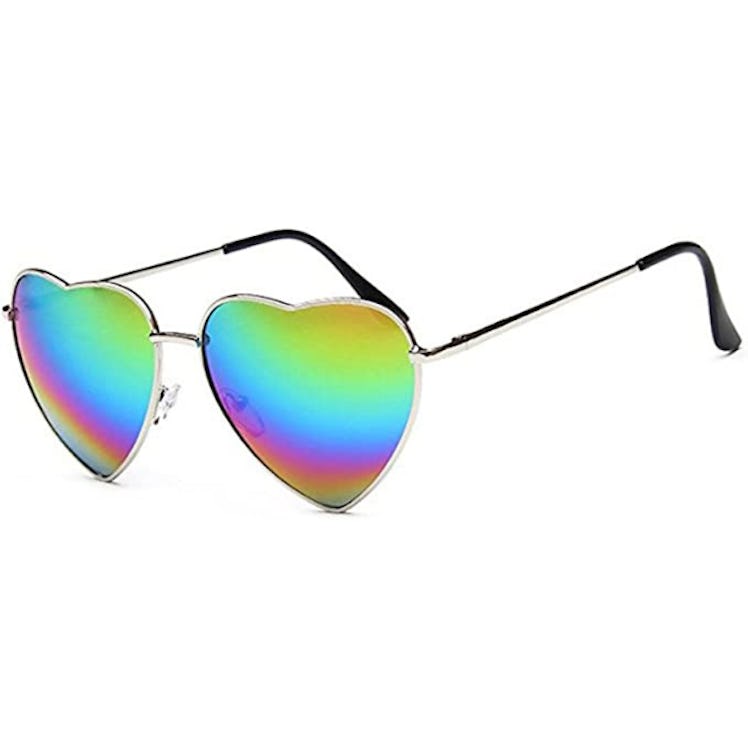 Meyison Heart Aviator Style Sunglasses