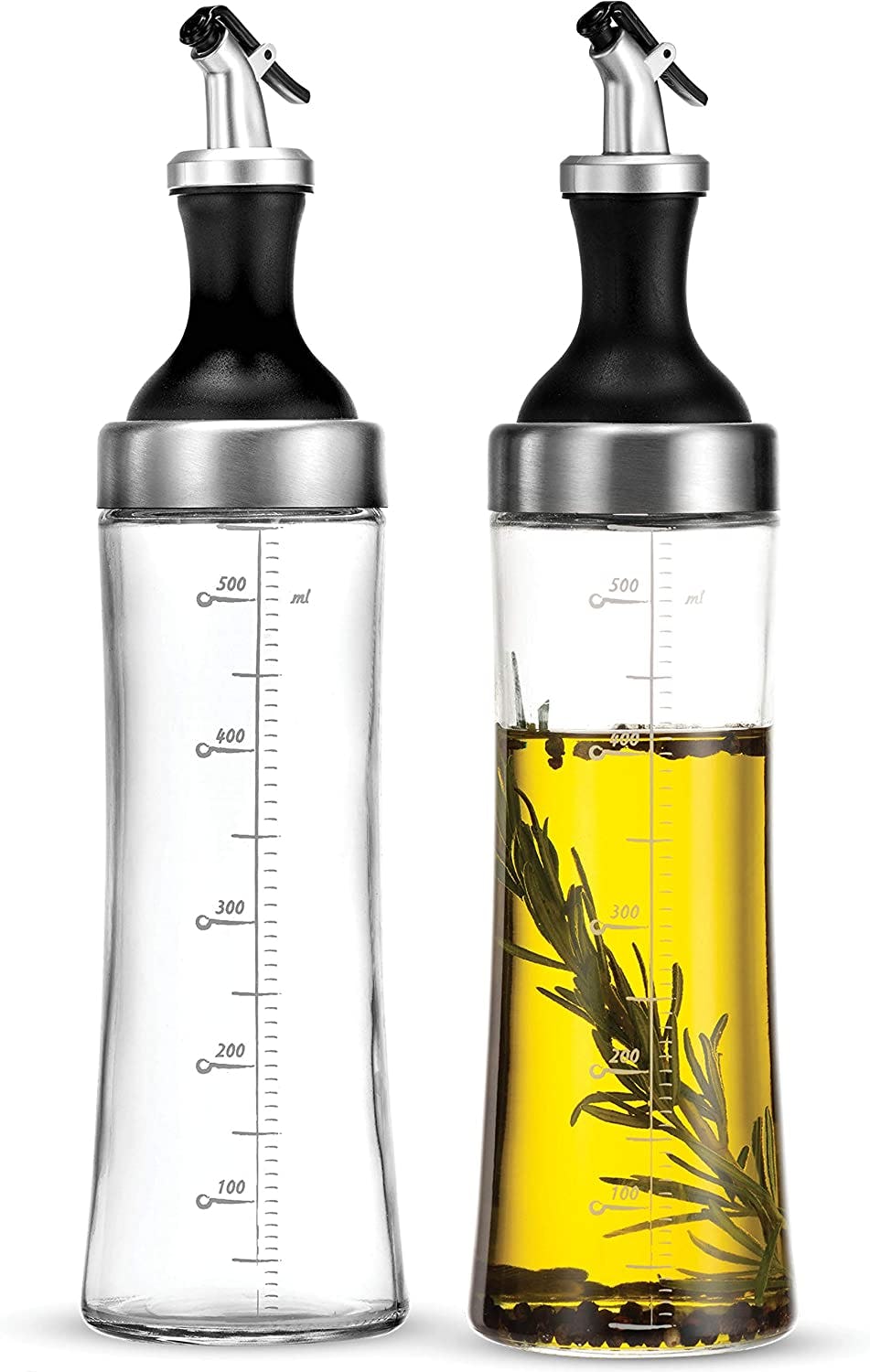 FineDine Glass Oil and Vinegar Dispenser (Set of 2)
