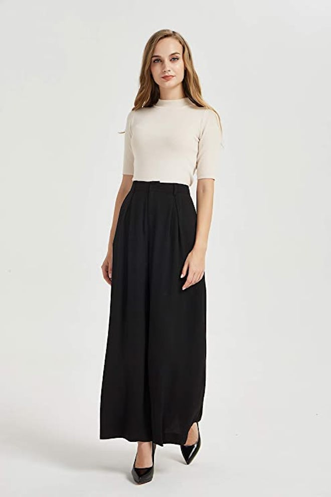 Tronjori Long High Waist Palazzo Pants