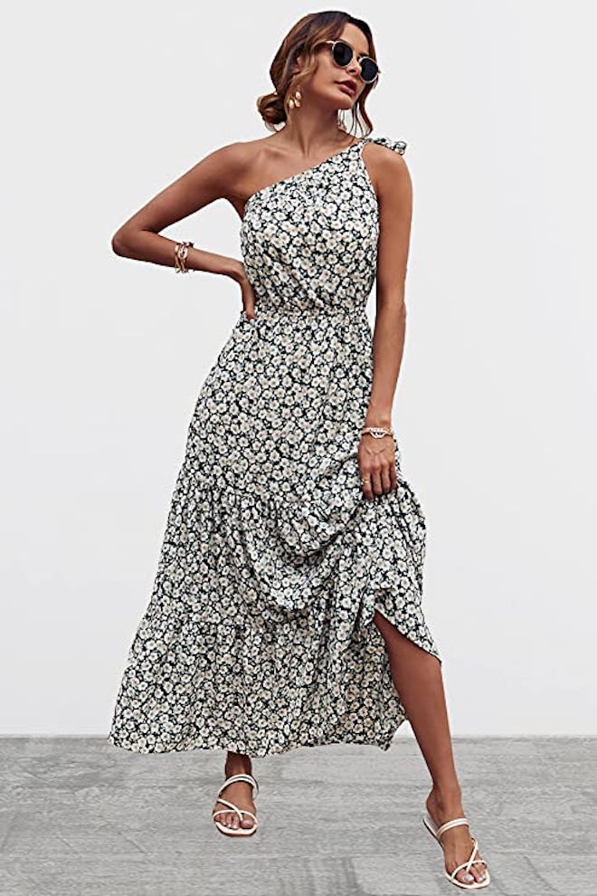 PRETTYGARDEN Ruffle Flowy Maxi Dress