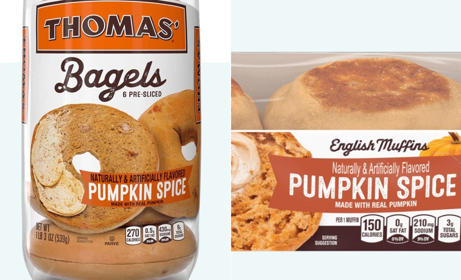 Thomas' Pumpkin Bagels & English Muffins For Fall 2022 Are Returning