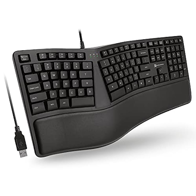 X9 Performance Ergonomic Keyboard Wired with Wrist Rest