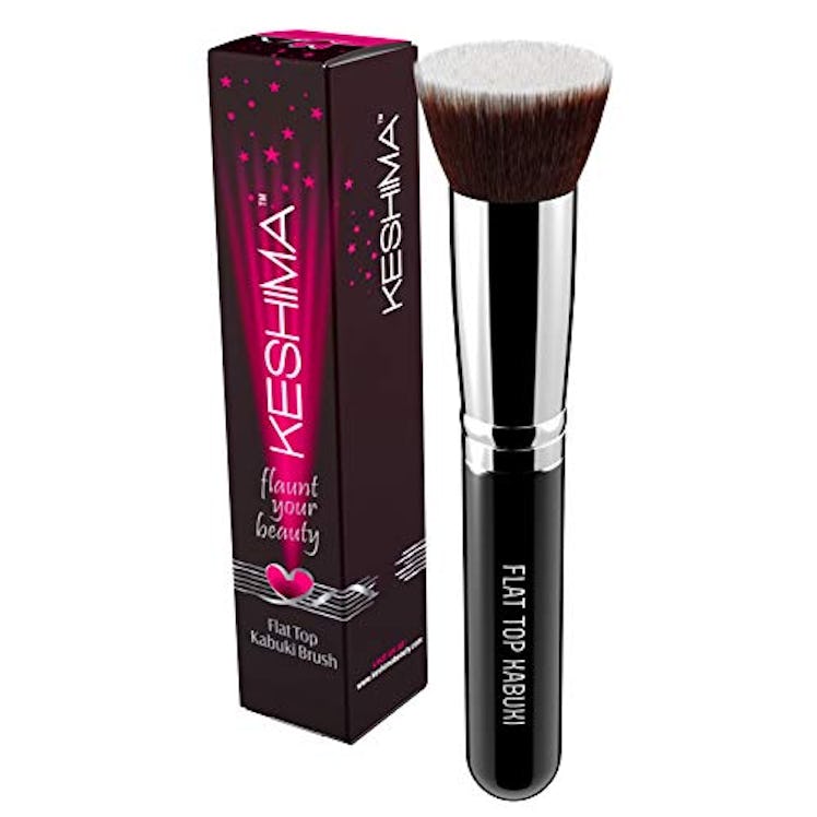 Flat Top Kabuki Foundation Brush By KESHIMA - Premium Makeup Brush for Liquid, Cream, and Powder - B...