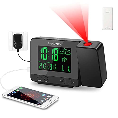 SMARTRO SC31B Digital Projection Alarm Clock
