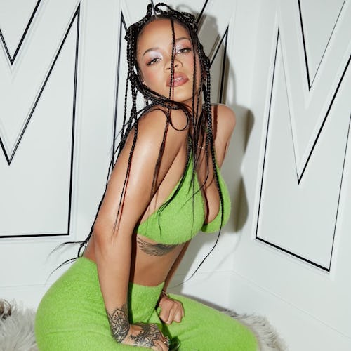 Rihanna poses for Fenty