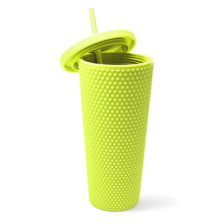 West & Fifth Studded Tumbler with Lid and Straw