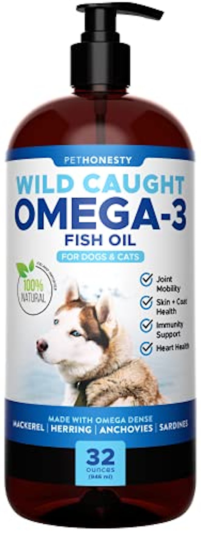 PetHonesty 100% Natural Omega-3 Fish Oil 