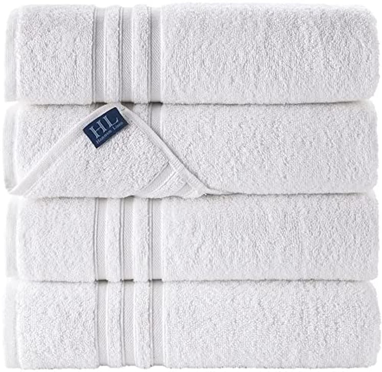 Hammam Linen White Bath Towels (4-Pack)