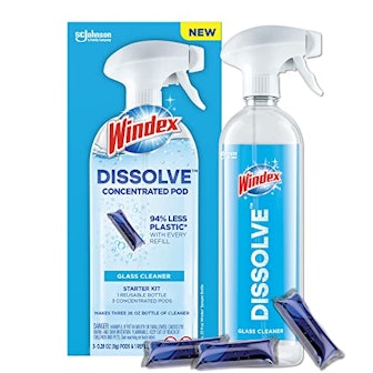 Windex Dissolve Concentrated Pods Glass Cleaner Starter Kit