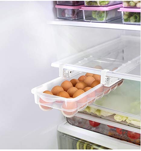 Greenco Refrigerator Organizer Bins for Eggs - Eggs Container for  Refrigerator - 14 Egg Organizer Container with Lid & Durable Handle -  Stackable