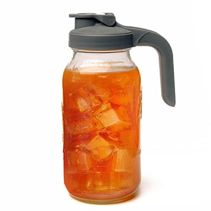 County Line Kitchen - Heavy Duty Glass Mason Jar Pitcher - Wide Mouth, 2 Quart (64 oz / 1.9 Liter), ...