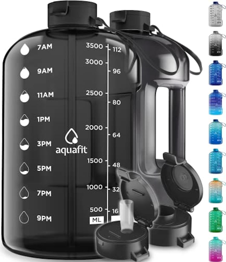 AQUAFIT 1 Gallon Water Bottle With Times To Drink