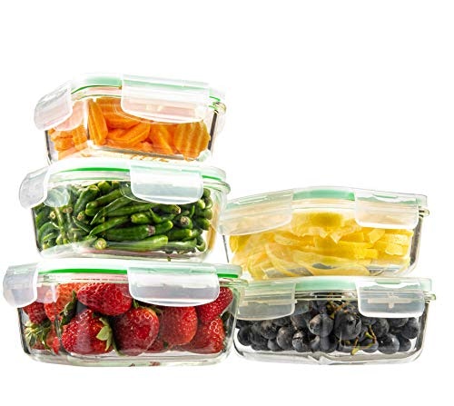EatNeat Glass Food Storage Containers (5 Pieces)