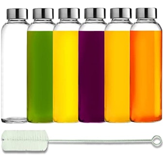 Brieftons Glass Water Bottles (6-Pack)
