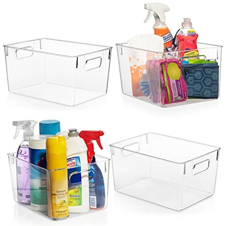 ClearSpace Plastic Storage Bins (4 Pack)