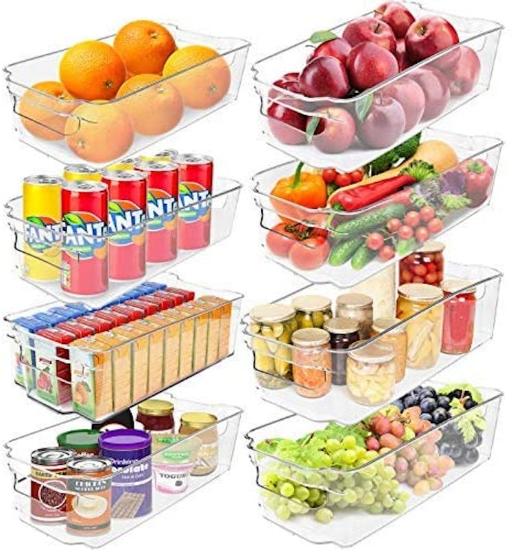 Greenco Refrigerator Organizer Bins (8-Pack)