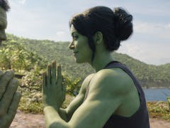  Mark Ruffalo as Smart Hulk/Bruce Banner and Tatiana Maslany as Jennifer Walters/She-Hulk 