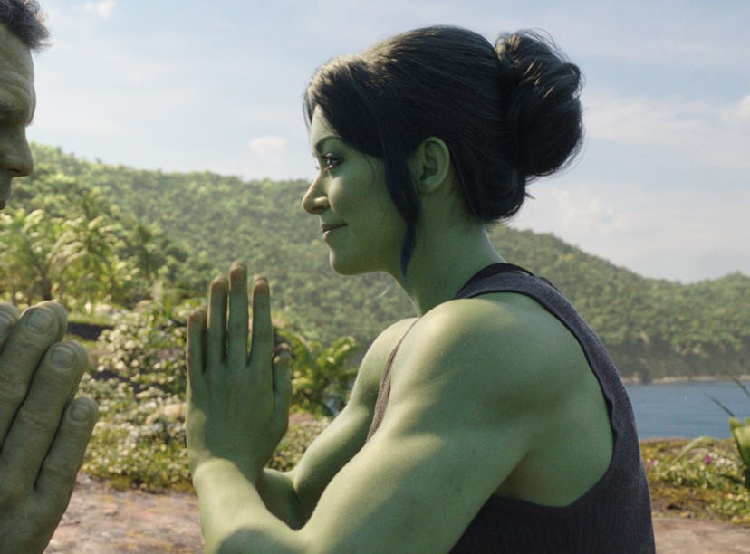  Mark Ruffalo as Smart Hulk/Bruce Banner and Tatiana Maslany as Jennifer Walters/She-Hulk 