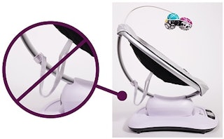 An image of the 4moms RockaRoo rocker, which was recalled along with the MamaRoo baby swings due to ...