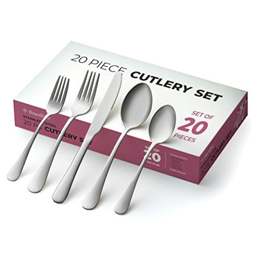 FineDine Stainless Steel Flatware (20 Pieces)