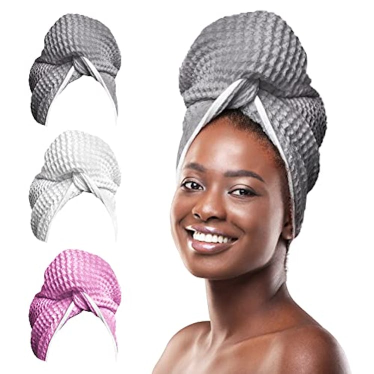 Microfiber Hair Towel - Premium Anti Frizz Hair Drying Wrap for Women & Men - Large and Lightweight ...