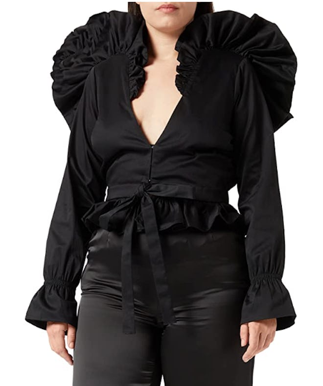 Ruffle Long Sleeve Blouse Inspired by Sienna's Winning Look