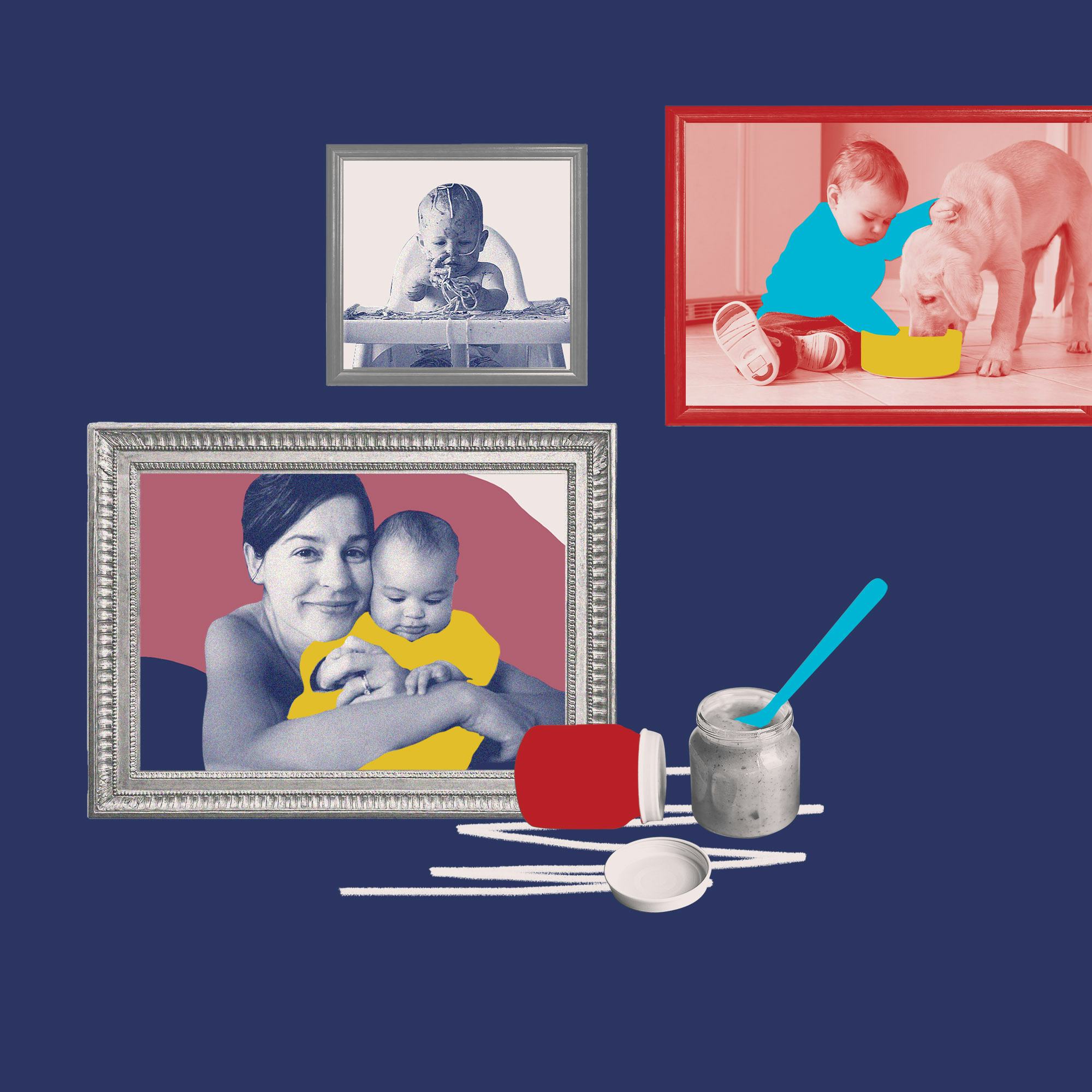 Collage of three motherhood wall photos 