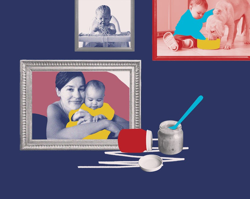 Collage of three motherhood wall photos