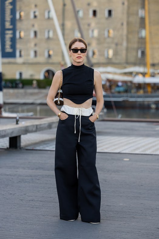 Annabel Rosendahl outside Ganni during Copenhagen Fashion Week Spring/Summer 2023 