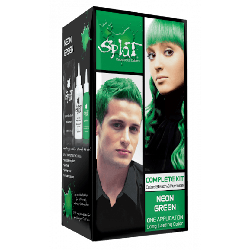 Semi-Permanent Hair Color in Neon Green