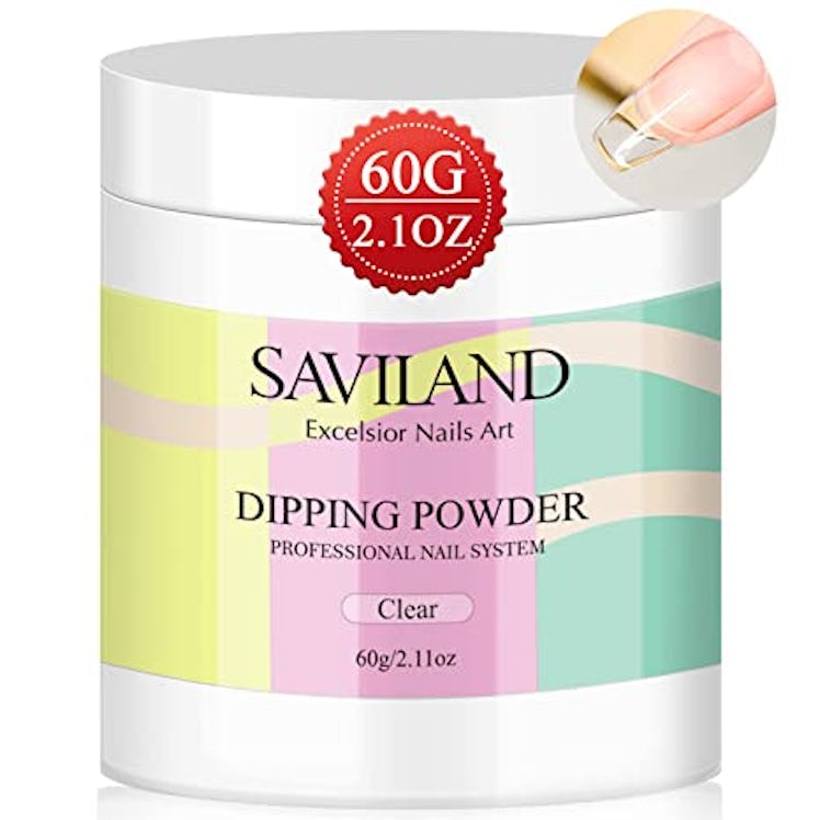 Clear dip powder for manicures
