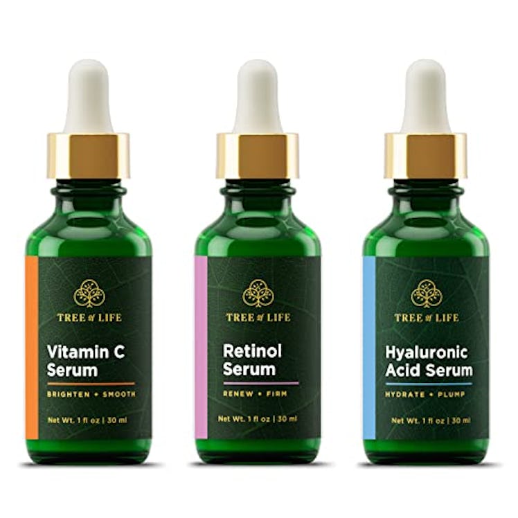 Tree of Life Vitamin C Serum, Retinol Serum and Hyaluronic Acid Serum