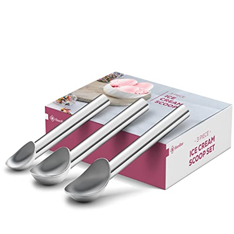 FineDine Professional Stainless Steel Ice Cream Scoop Set