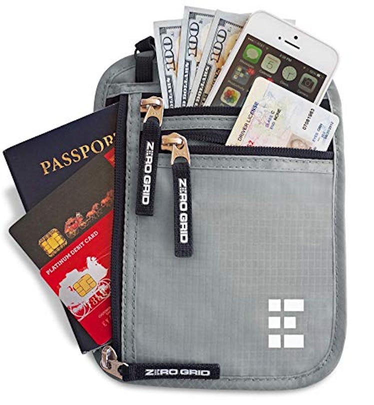 Zero Grid Travel Neck Wallet with RFID Blocking