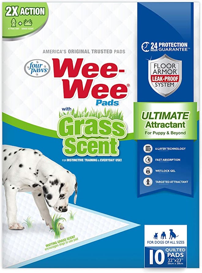 Four Paws Wee-Wee Pads, Grass Scent