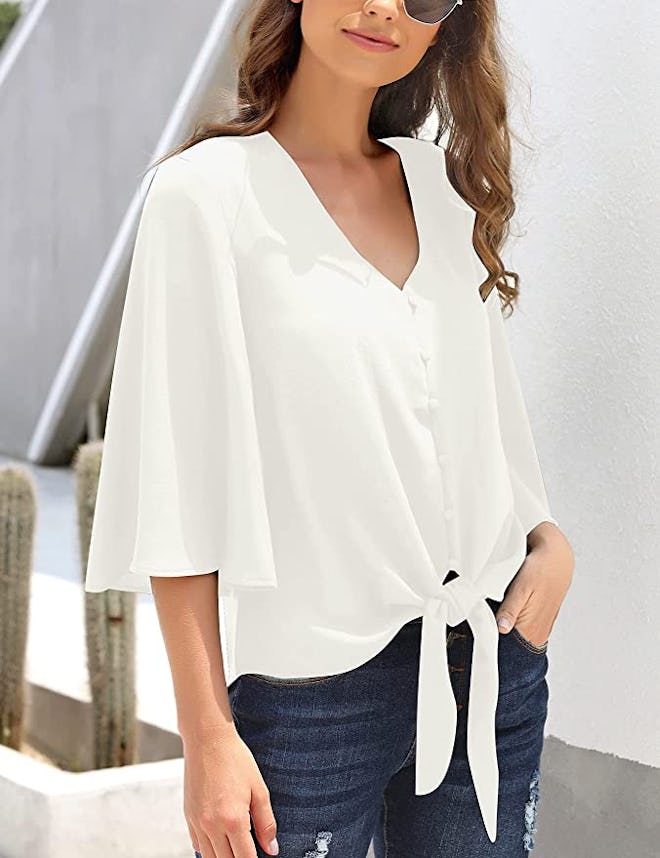 luvamia Tie Knot Blouse