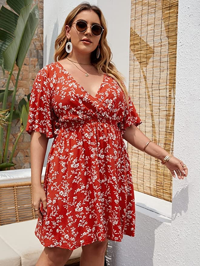 Floerns V Neck Dress