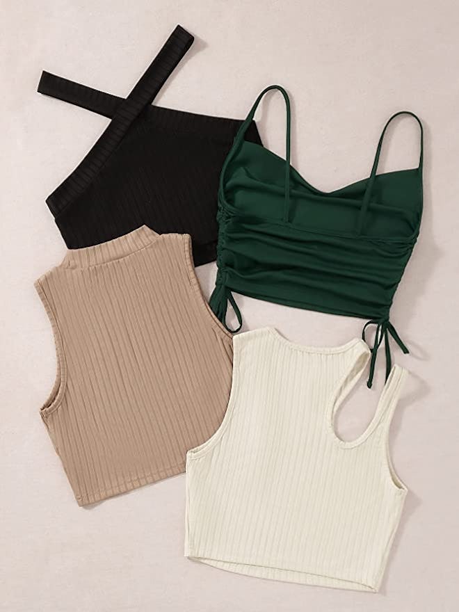 MakeMeChic Crop Tank Top Pack