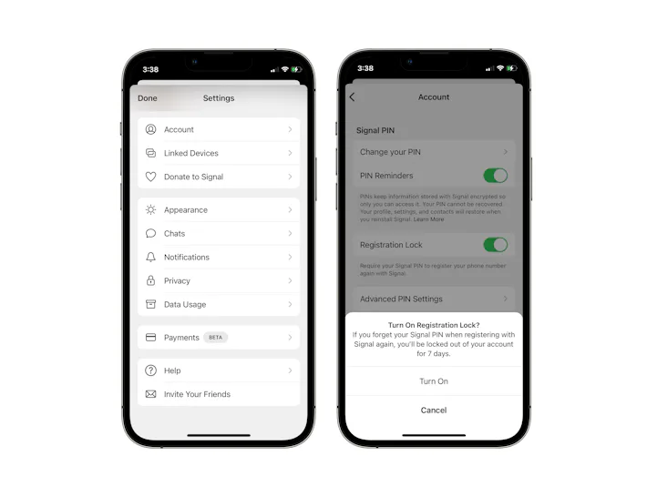 How to protect your Signal account with Registration Lock
