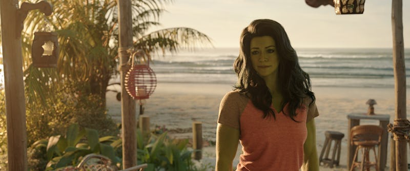 Tatiana Maslany as Jennifer "Jen" Walters / She-Hulk in Marvel Studios' 'She-Hulk: Attorney at Law,'...