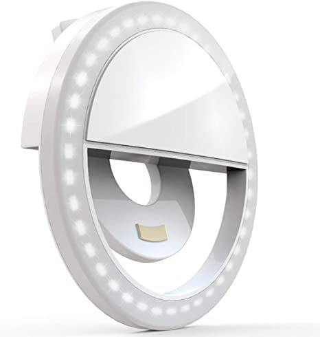Clip-on Selfie Ring Light for smartphone cameras