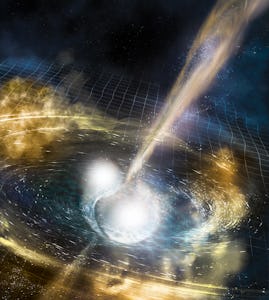 illustration of a neutron star merger