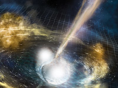 illustration of a neutron star merger