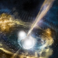 illustration of a neutron star merger